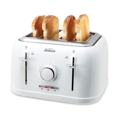 SUNBEAM 2-Slice Toaster with Retractable Cord - White TSSBRT2SLW-033
